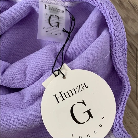 NWT Hunza G crinkle one piece swimsuit in lilac - Picture 6 of 8